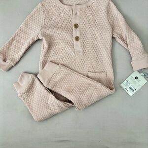 Cloud Island Blush Pink Kids Pajama Set
